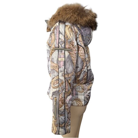 NEW Women MDC Doris Pfister Ski Puffer Jacket Cocoon Fur Fairy Coat Us 10 EU 40 - Picture 3 of 16